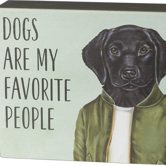 Primitives By Kathy Other - 4/$25 Primitives Black Lab Box Sign Dogs Are My